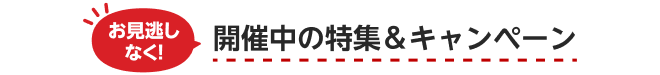 開催中の特集＆キャンペーン