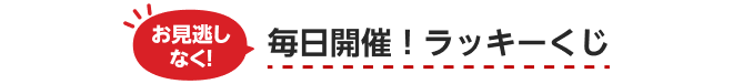 毎日開催！ラッキーくじ